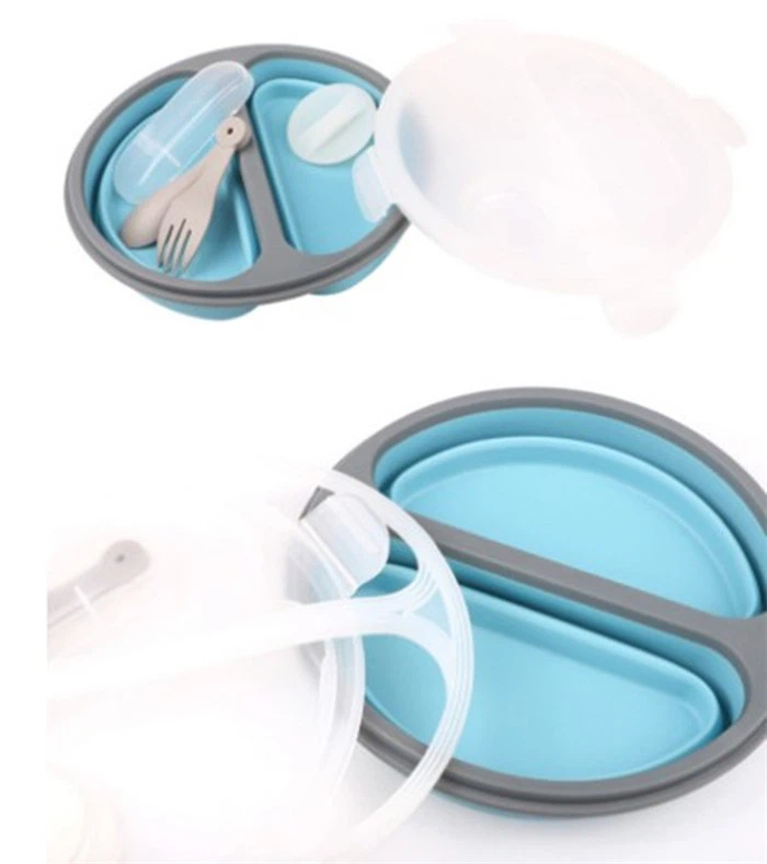 Folding round lunch box Folding round lunch box