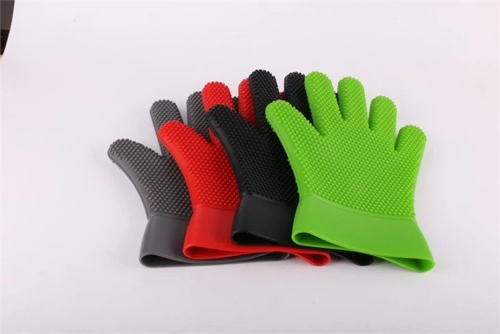 silicone oven glove with 5 fingers